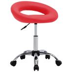vidaXL Eetkamerstoel draaibaar kunstleer rood, Huis en Inrichting, Stoelen, Verzenden, Nieuw, Rood