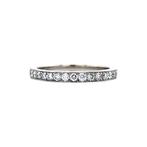 Witgouden alliance ring met diamant 18 karaat, Sieraden, Tassen en Uiterlijk, Ringen, Verzenden, Zo goed als nieuw, Wit, Goud