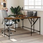 vidaXL Bureau 149x149x75 cm bewerkt hout gerookt, Huis en Inrichting, Bureaus, Verzenden, Nieuw
