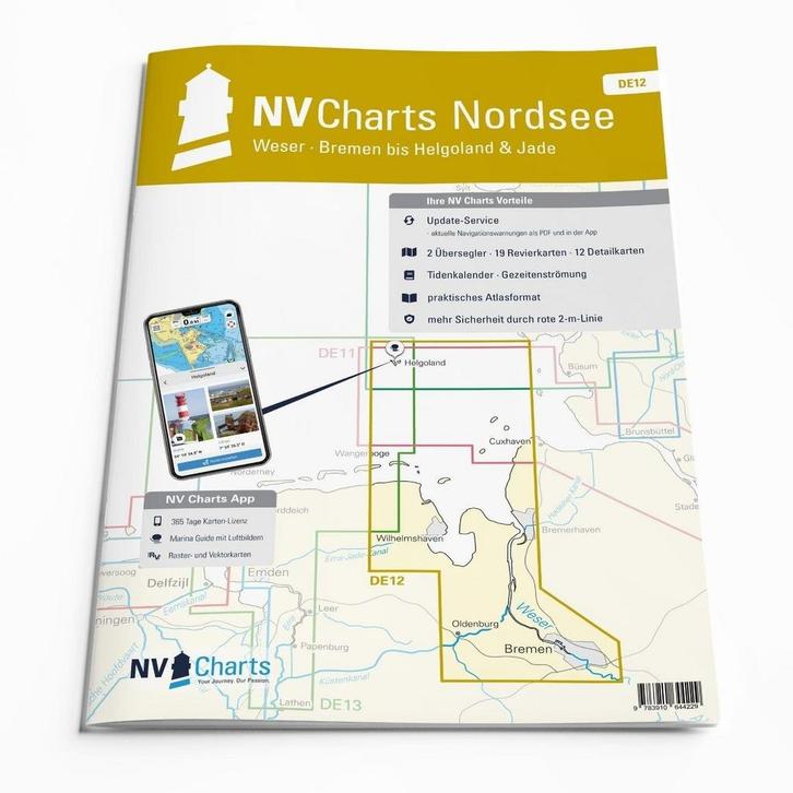 NV. Atlas DE12 Weser - Bremen tot Helgoland & Jade, Watersport en Boten, Navigatiemiddelen en Scheepselektronica, Ophalen of Verzenden