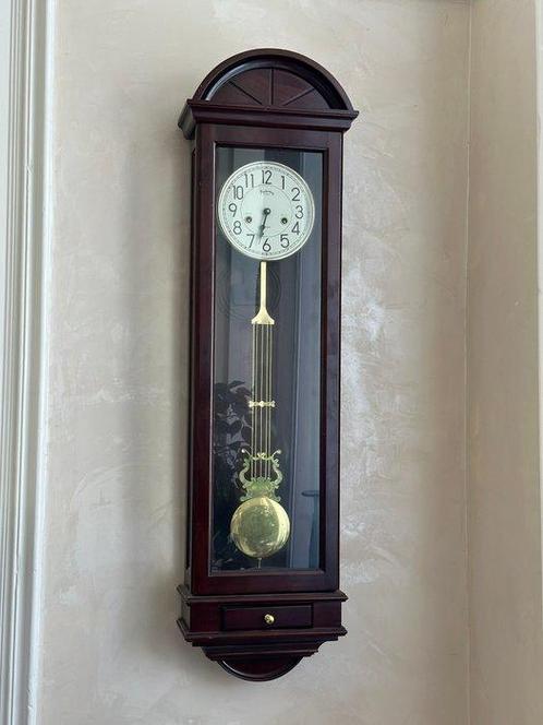 Wandklok - Hout - 1980-1990, Antiek en Kunst, Antiek | Klokken