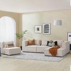 Modulaire Bank / Hoekbank Domas XL - Beige - Corduroy bekled, Huis en Inrichting, Verzenden, Nieuw