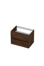 Onderkast INK 2 laden greeploos met houten keerlijst 70 cm x, Doe-het-zelf en Verbouw, Sanitair, Ophalen of Verzenden, Nieuw, Bad