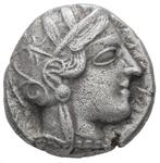 Attica, Athene Tetradrachm Athen 454-404 v. Chr. - AE, Eule, Postzegels en Munten