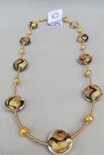 24 karaat - Geel goud, Murano - Halsketting, Antiek en Kunst, Antiek | Glas en Kristal