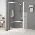 vidaXL Inloopdouchewand 115x195 cm transparant ESG-glas wit, Doe-het-zelf en Verbouw, Verzenden, Nieuw