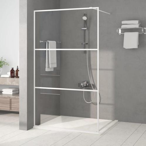 vidaXL Inloopdouchewand 115x195 cm transparant ESG-glas wit, Doe-het-zelf en Verbouw, Sanitair, Nieuw, Verzenden