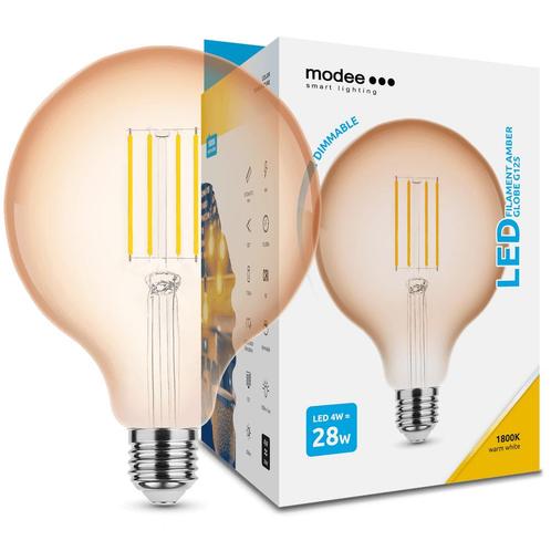Modee LED Lamp Filament Bol dimbaar E27 4W 1800k 300 lumen, Huis en Inrichting, Lampen | Losse lampen