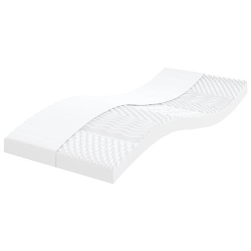 vidaXL Schuimmatras 7 zones hardheid 20 ILD 80x200 cm wit, Huis en Inrichting, Slaapkamer | Matrassen en Bedbodems, Nieuw, Verzenden