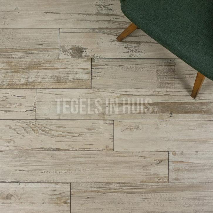 Vloertegel wandtegel vintage strandhuis 15x90 miel, Doe-het-zelf en Verbouw, Tegels, Vloertegels, Nieuw, 10 m² of meer, Ophalen