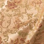 Raro Tessuto Lampasso Damascato Italiano – beige goudkleurig