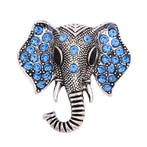 Fako Bijoux - Click Button - Olifant Strass - Blauw, Sieraden, Tassen en Uiterlijk, Armbanden, Verzenden, Nieuw
