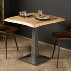 *WOONWINKEL* Tower Living Bistro Vierkante Boomstam Eettafel, Verzenden, Nieuw