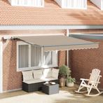 vidaXL Handmatige Inklapbare Luifel met LED Beige 350x250 cm, Verzenden, Nieuw