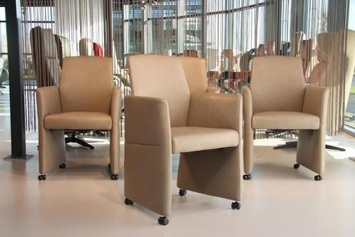 4 x Gealux Diamond eetkamerstoel leer verstelbaar/wielen, Huis en Inrichting, Stoelen, Vier, Nieuw, Leer, Ophalen of Verzenden