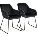 Eetkamerstoel Jeane, fluweellook, sledeonderstel - Fluweello, Huis en Inrichting, Stoelen, Verzenden, Nieuw