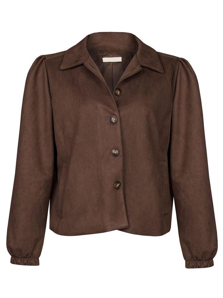 Blazer Suède Bruin , damesjasje, Kleding | Dames, Jasjes, Kostuums en Pakken, Verzenden