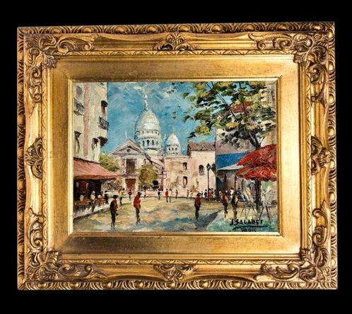 Jean Salabet (1913-1995) - Place du Tertre (Montmartre), Antiek en Kunst, Kunst | Schilderijen | Klassiek