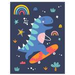 Schilderen op Nummer Set - Kind 6+ - Funny Dino Skateboard -, Hobby en Vrije tijd, Knutselen, Ophalen of Verzenden, Nieuw