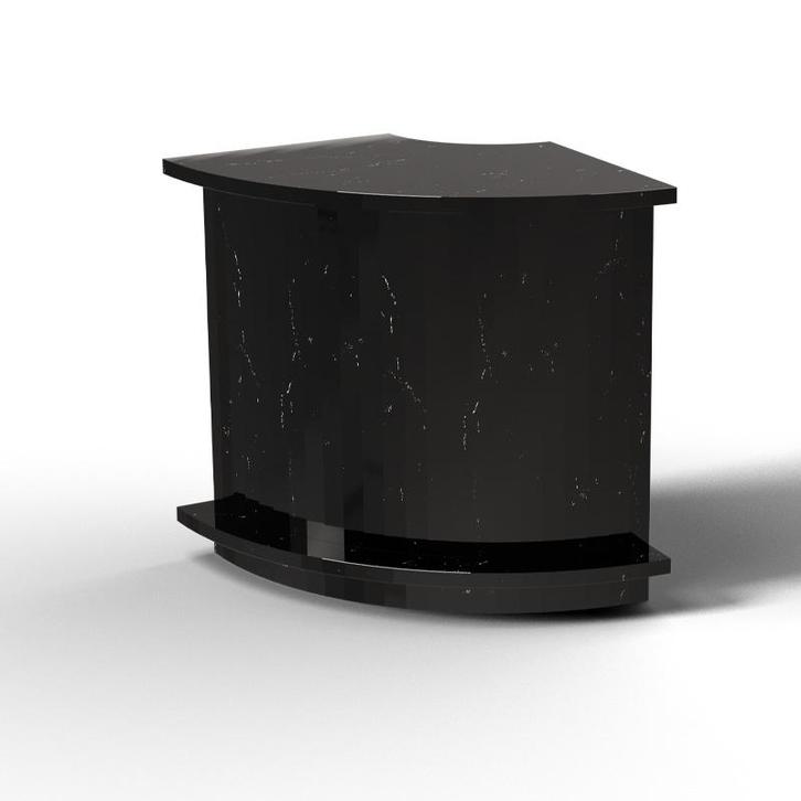 Marmer glossy toonbank rond met plankenvak 90 cm, Zakelijke goederen, Kantoor en Winkelinrichting | Winkel en Inventaris