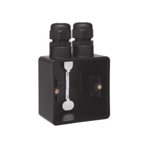 Niko New Hydro onderbak opbouw enkel zwart IP55 met 2, Doe-het-zelf en Verbouw, Elektra en Kabels, Nieuw, Ophalen of Verzenden