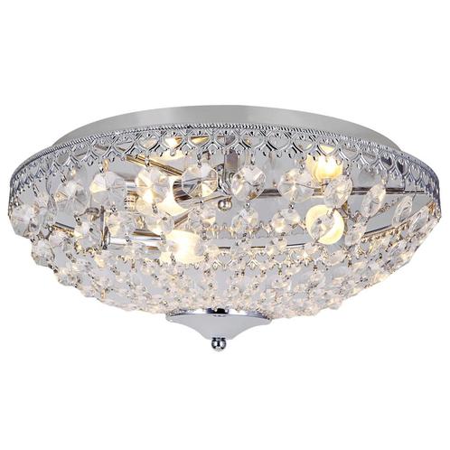 Plafondlamp Lydia met kristallen 16xØ40 cm chroom 3xE14, Huis en Inrichting, Lampen | Plafondlampen, Nieuw, Verzenden
