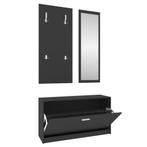 Schoenenkastset 3-in-1 Zwart - OP=OP! Halmeubel Outlet, Ophalen of Verzenden, Nieuw, Trendy