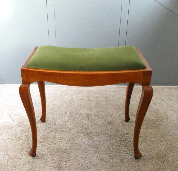 Kruk - Pianokruk, Zitbankje - Hout, Fluweel, Antiek en Kunst, Curiosa en Brocante