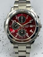 Seiko - Chronograph – Red Dial - Full Set - Zonder