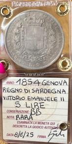 Italië, Koninkrijk Vittorio Emanuele II (1849-1861). 5 Lire