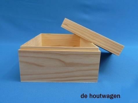 houten kistjes met losse deksels - kisten - houten kisten, Huis en Inrichting, Woonaccessoires | Kisten, Minder dan 50 cm, Nieuw