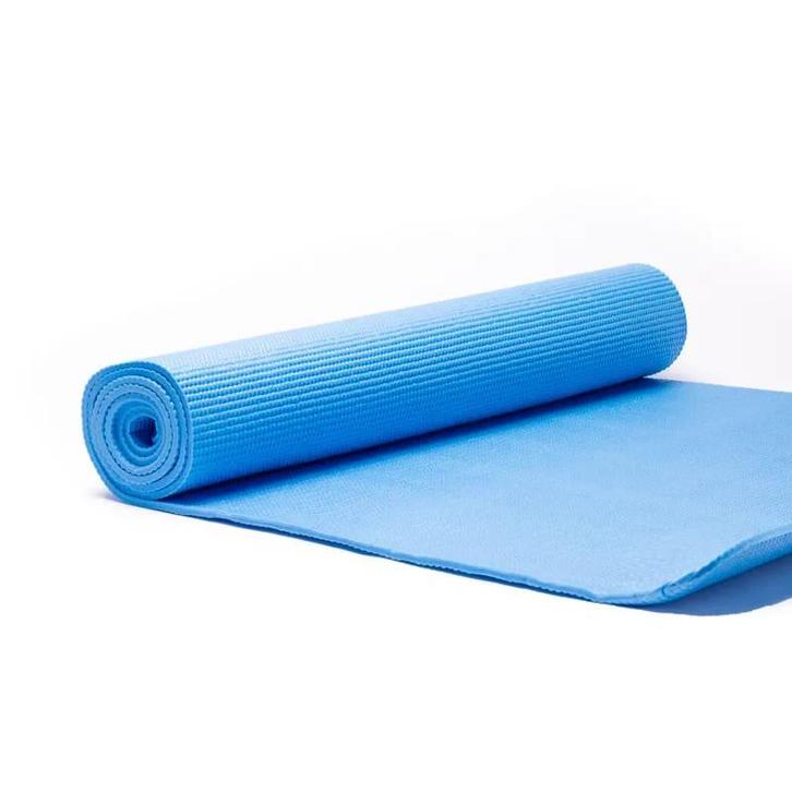 Yogamat PVC - Blauw, Sport en Fitness, Yoga en Pilates, Ophalen of Verzenden