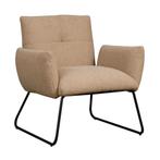 *WOONWINKEL* Tower Living Dante Lichtbruine Fauteuil Teddy, Huis en Inrichting, Fauteuils, Verzenden, Nieuw
