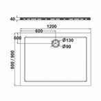 Fusion Douchebak Inbouw Rechthoek 120X80X4 Cm, Ophalen of Verzenden, Nieuw