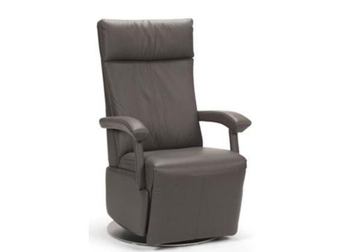 Fitform Wellness 614 sta op stoel in grijs en oranje leder, Huis en Inrichting, Fauteuils, 50 tot 75 cm, Minder dan 75 cm, Nieuw