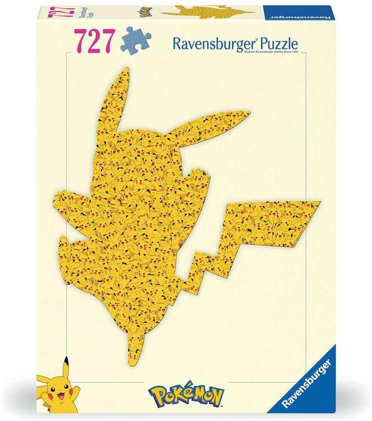 Pokemon - Pikachu Shaped Puzzel (727 stukjes) | Ravensburger, Hobby en Vrije tijd, Denksport en Puzzels, Nieuw, Verzenden