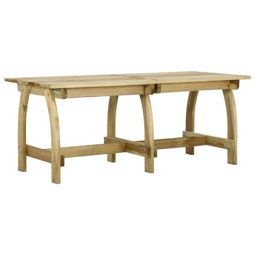 vidaXL Tuintafel 220x74x75 cm geïmpregneerd grenenhout, Tuin en Terras, Tuintafels, Nieuw, Verzenden