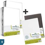 Textielpakket Frans bed - 2 moltons en 2 hoeslakens - rechts, Huis en Inrichting, Eenpersoons, Verzenden, Nieuw, Wit