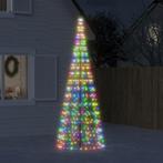 vidaXL LED-kerstboom aan vlaggenmast 550 LEDs kleurrijk 300, Diversen, Kerst, Verzenden, Nieuw