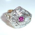 Ring - 14 karaat Witgoud, Geel goud - 2.32ct. tw. Diamant, Sieraden, Tassen en Uiterlijk, Nieuw