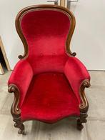 Stoel - oorfauteuil - Eik - victoriaanse oorfauteuil, Antiek en Kunst