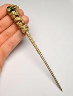 Zonder Minimumprijs - Haarspeld Zilver Jade - 925 Zilver -, Sieraden, Tassen en Uiterlijk, Antieke sieraden