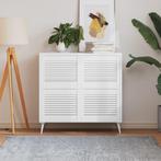 vidaXL Kastdeuren met lamellen 4 st 39,5x49,4 cm grenenhout, Huis en Inrichting, Verzenden, Nieuw