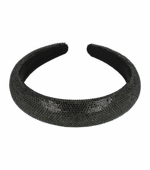 Haarband Diadeem Dik Glitter Zwart, Sieraden, Tassen en Uiterlijk, Uiterlijk | Haarverzorging