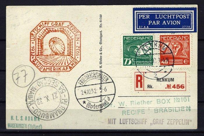 Duitse Rijk 1932 - Zeer mooie Zeppelinkaart, Graf Zeppelin, Postzegels en Munten, Postzegels | Europa | Duitsland