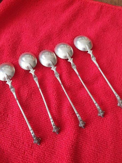 Theelepel (5) - .835 zilver - 5 theelepels, Antiek en Kunst, Antiek | Goud en Zilver