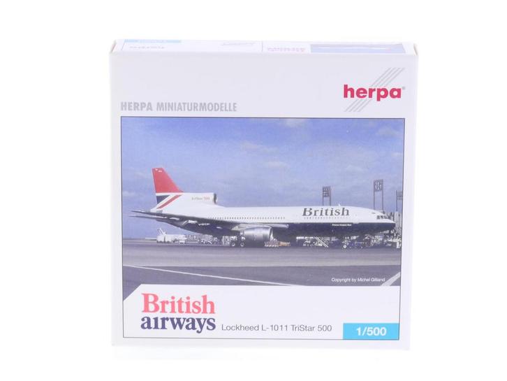 Schaal 1:500 Herpa 510837 British Airways L-1011 TriStar..., Hobby en Vrije tijd, Modelbouw | Vliegtuigen en Helikopters, Gebruikt