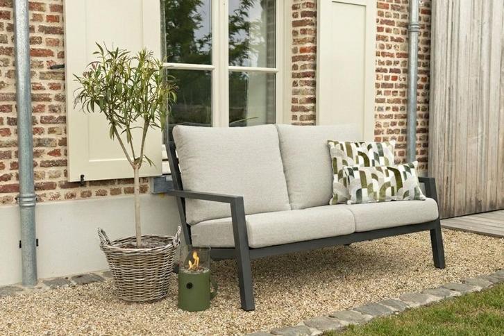 Boston 2-zits bank - Antraciet, Tuin en Terras, Tuinsets en Loungesets, Nieuw, Overige materialen, Verzenden