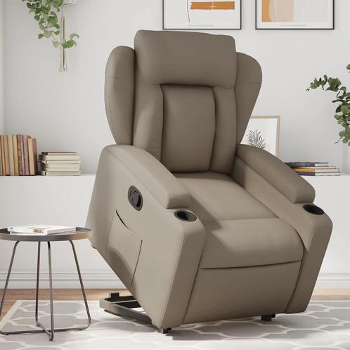 vidaXL Sta-op-stoel kunstleer cappuccinokleurig, Huis en Inrichting, Fauteuils, Nieuw, Verzenden