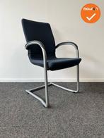 Ahrend 230 vergaderstoel - Zilvergrijs frame - Blauwe stoffe, Vergader- of Presentatieruimte, Ophalen of Verzenden, Gebruikt, Stoel